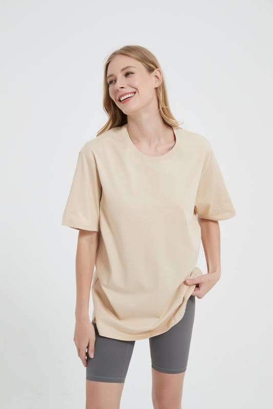 Yokvan Active Oversized Tee Beige