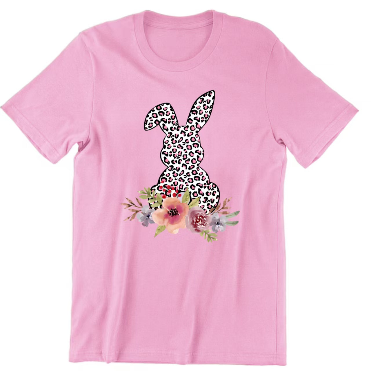 Yokvan Floral Bunny T-Shirt Easter Shirts