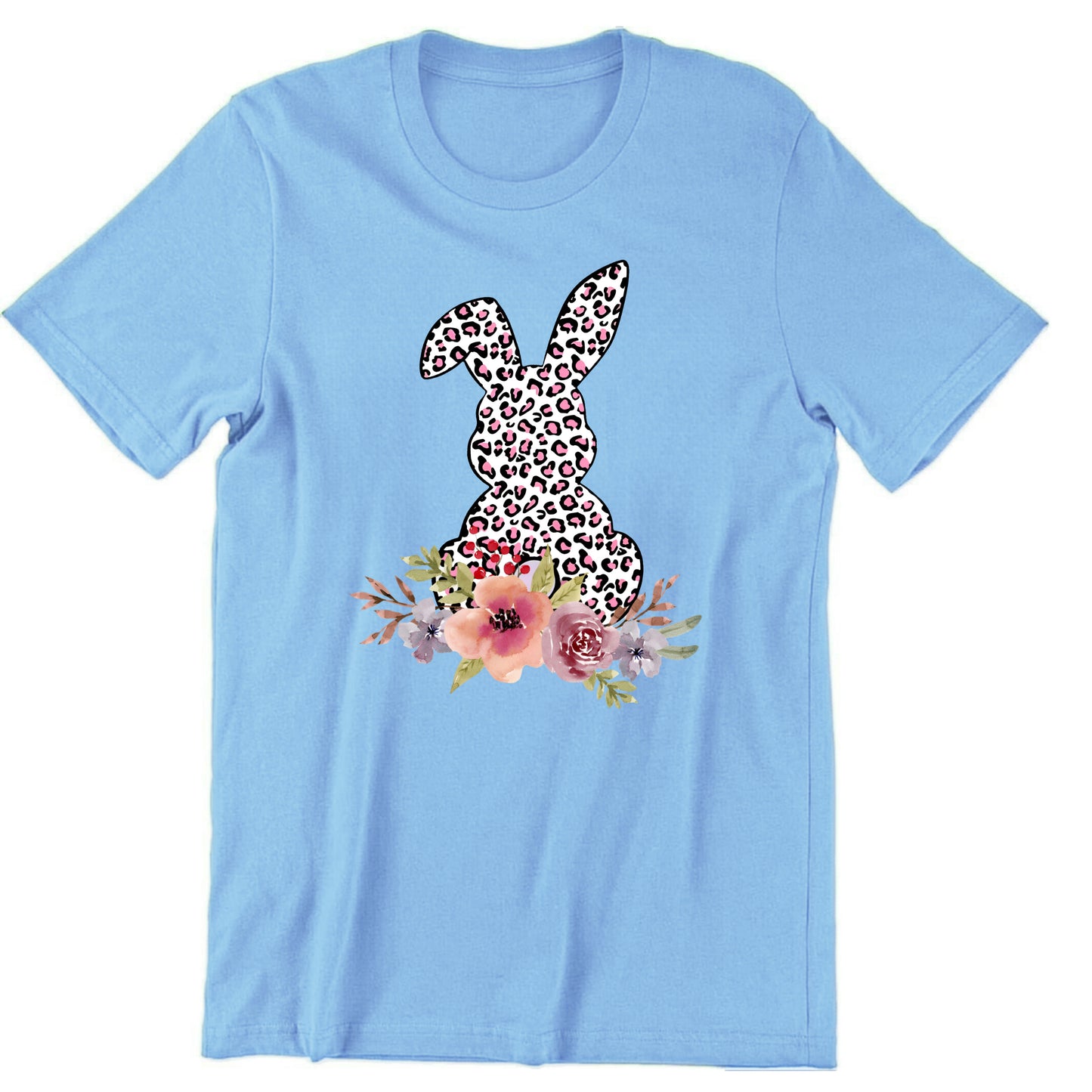 Yokvan Floral Bunny T-Shirt Easter Shirts