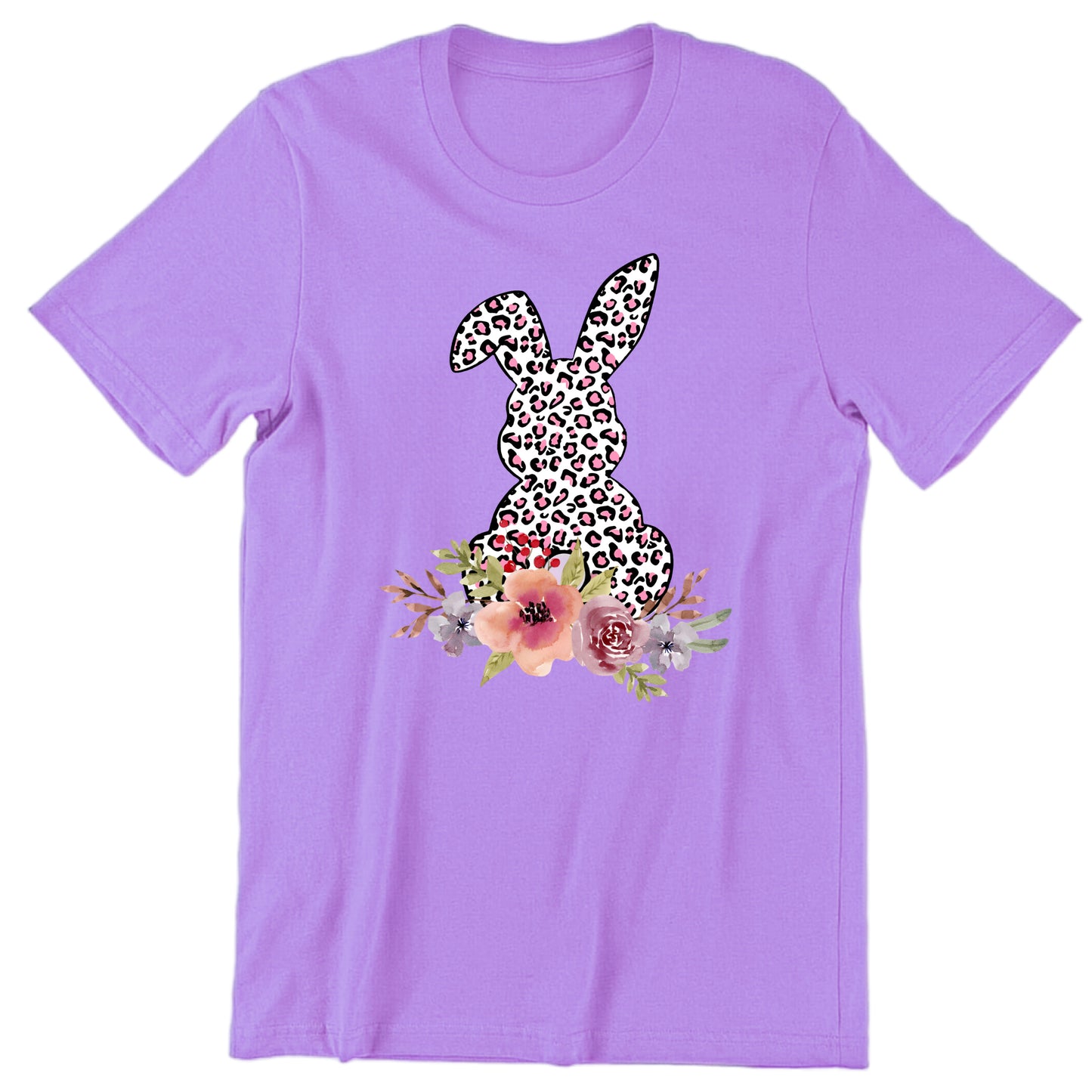 Yokvan Floral Bunny T-Shirt Easter Shirts