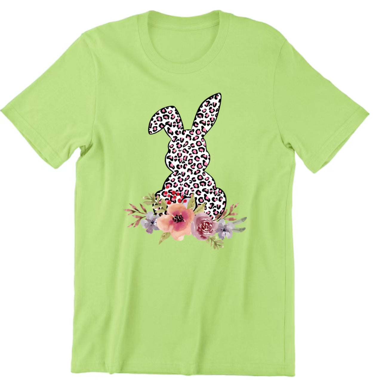 Yokvan Floral Bunny T-Shirt Easter Shirts