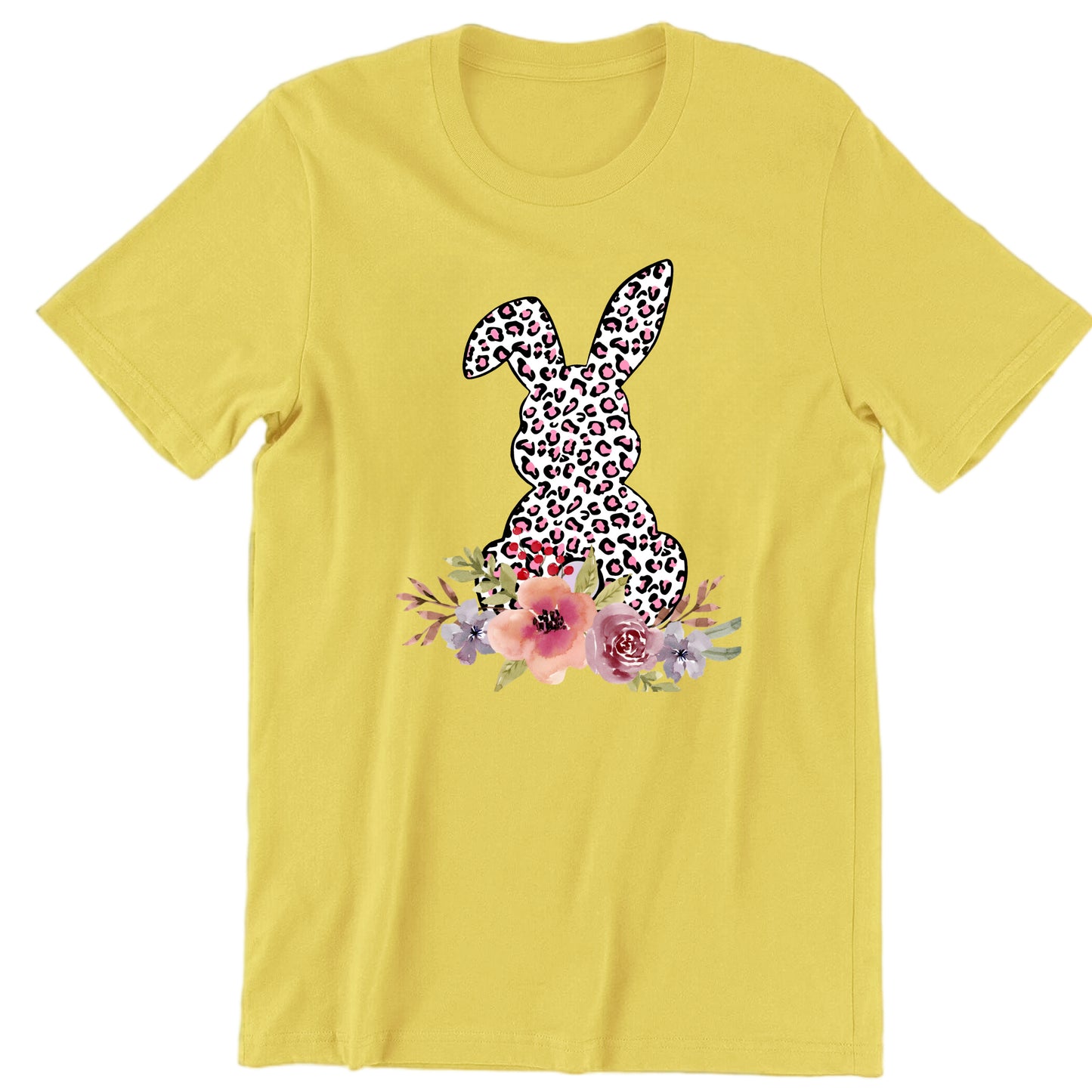 Yokvan Floral Bunny T-Shirt Easter Shirts